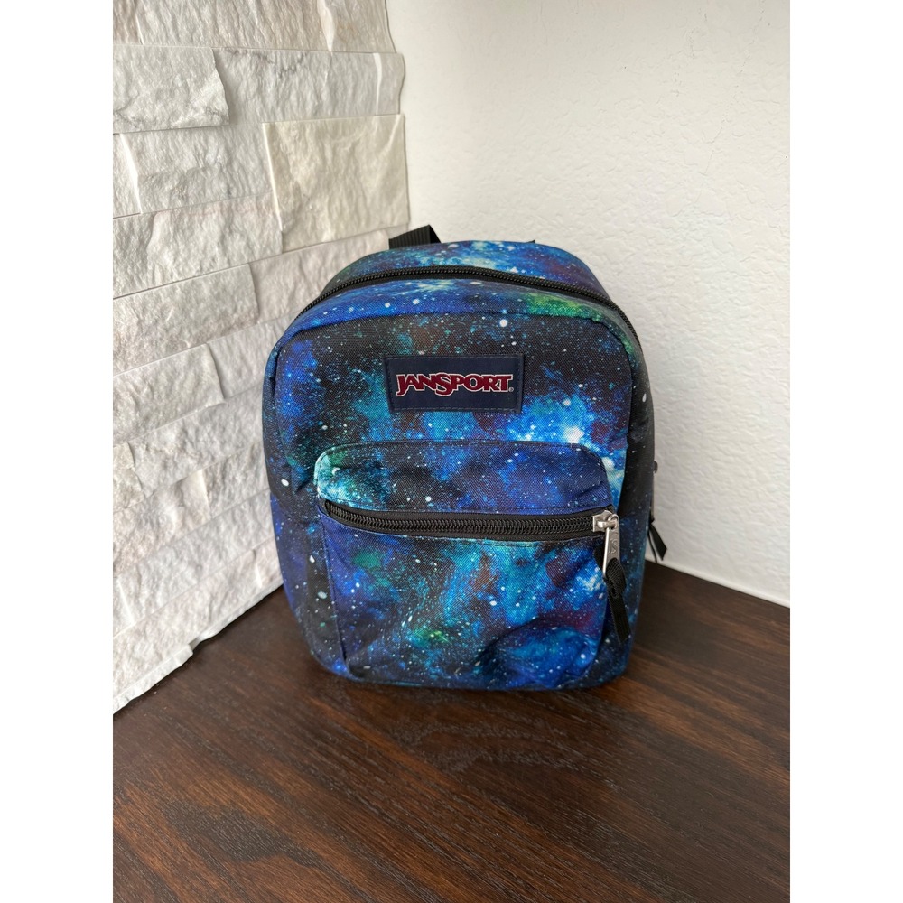JanSport Galaxy Print Insulated Lunch Bag Blue Green Space Nebula Mini Bag